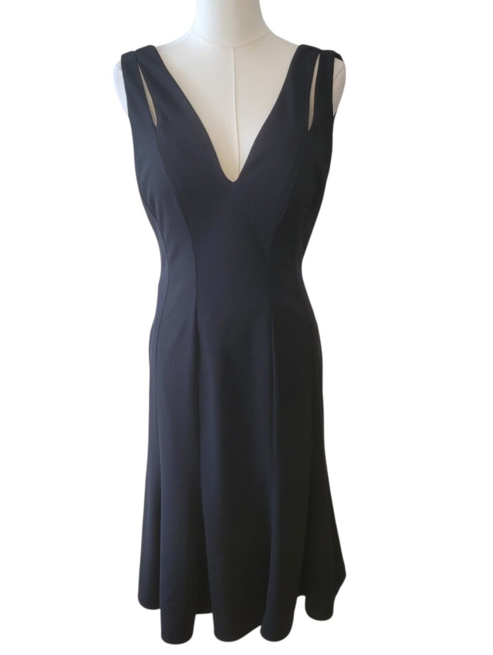 WHBM Black Sleeveless‎ Fit & Flare Cocktail Dress Size 8